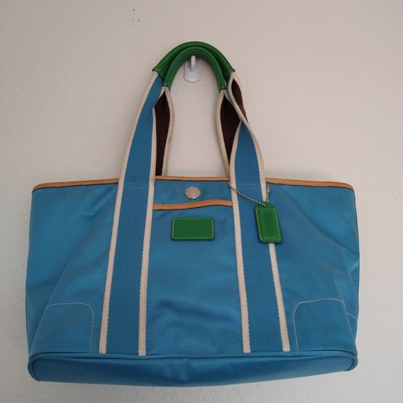 Coach Handbags - Coach Medium Sized Blue Tote